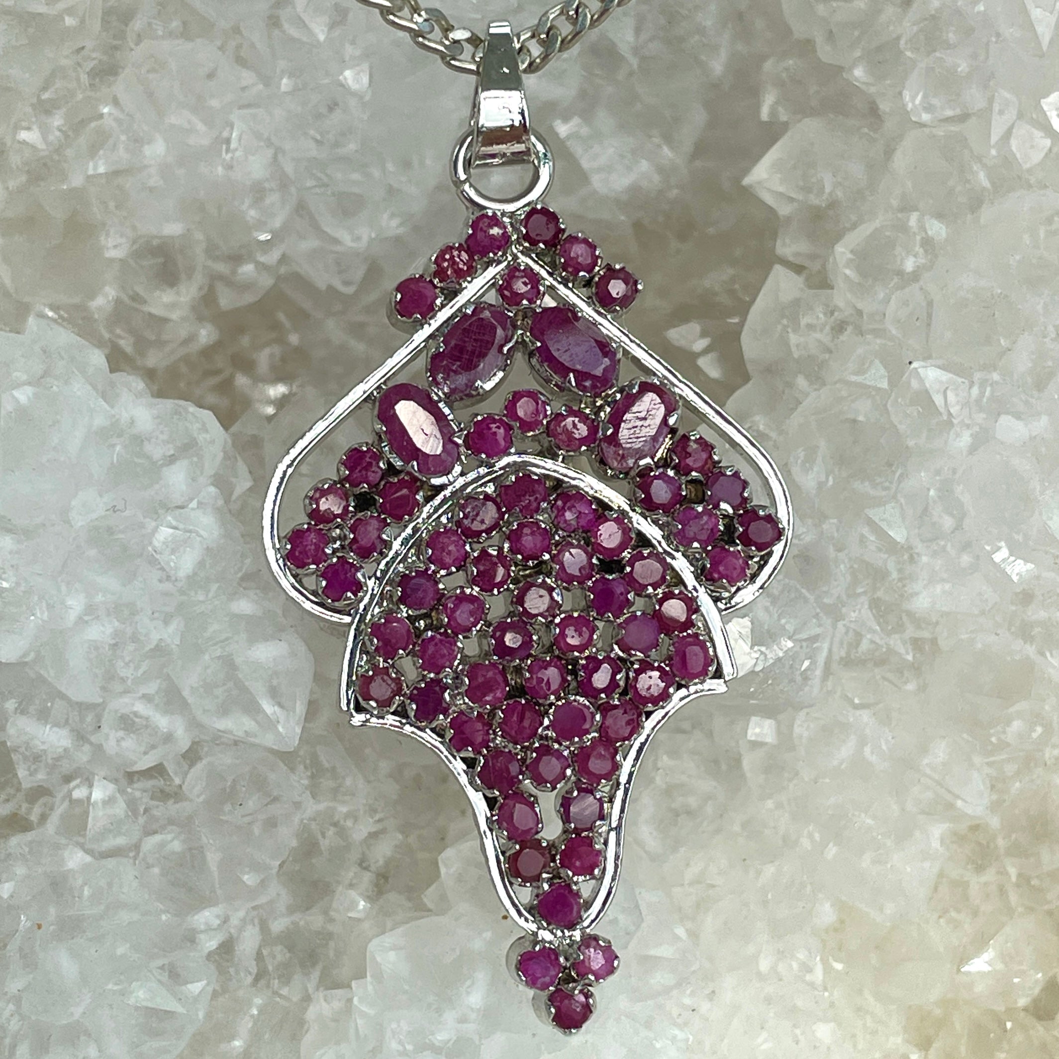 Ruby Silver Pendant Large - SP85