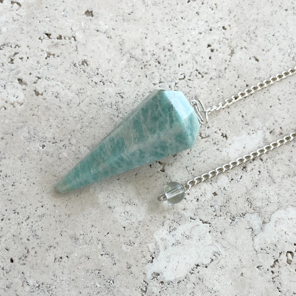 Amazonite Faceted Pendulum