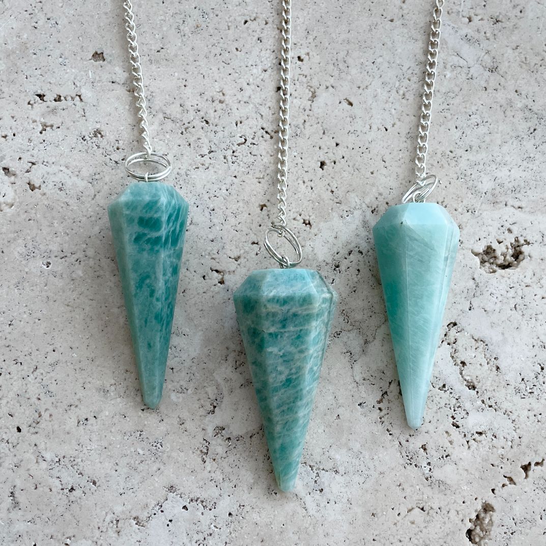Amazonite Faceted Pendulum