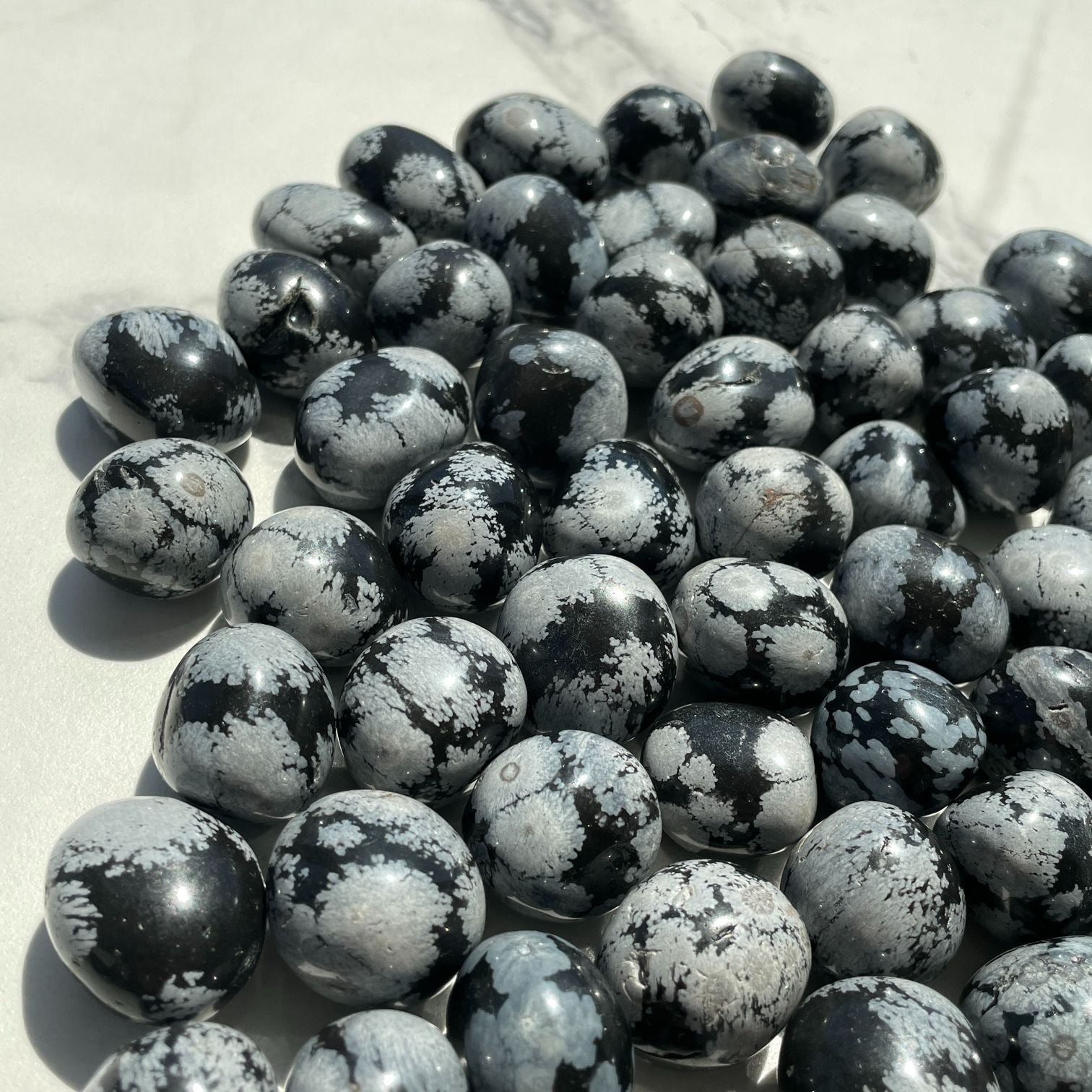 Snowflake Obsidian Tumbled 1KG (70-90 Pieces)