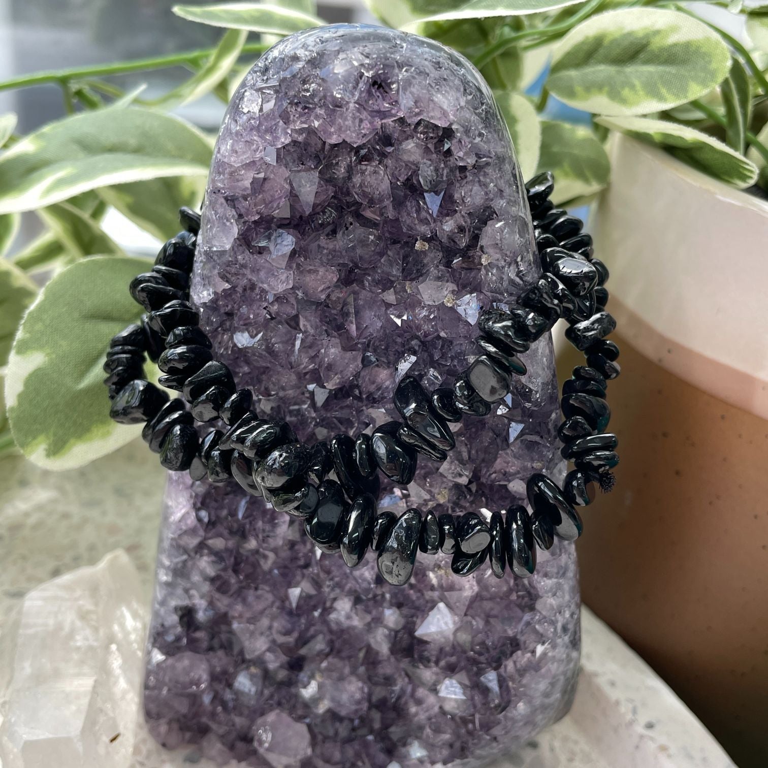 Black Tourmaline Chip Bracelet Q1/A
