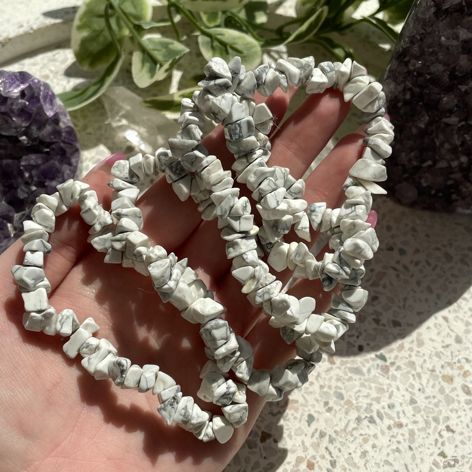Howlite Chip Bracelet – Simply Gems