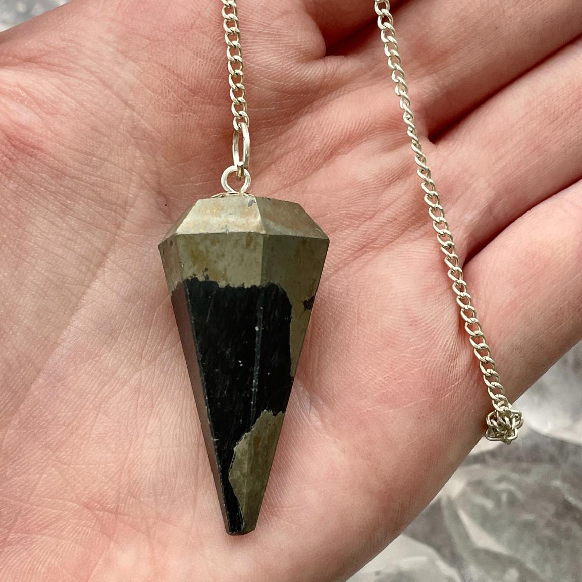 Pyrite Faceted Pendulum