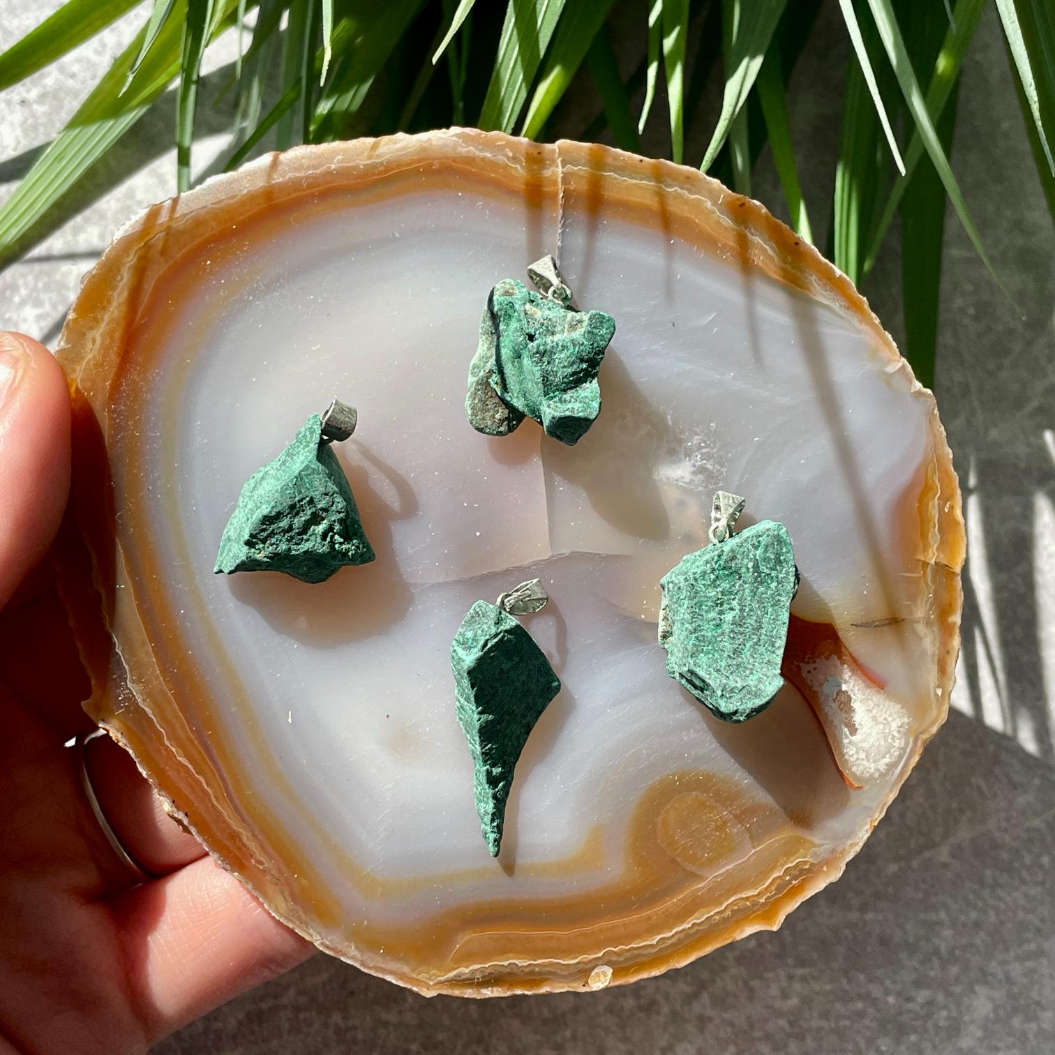 Rough Mini Pendant - Malachite