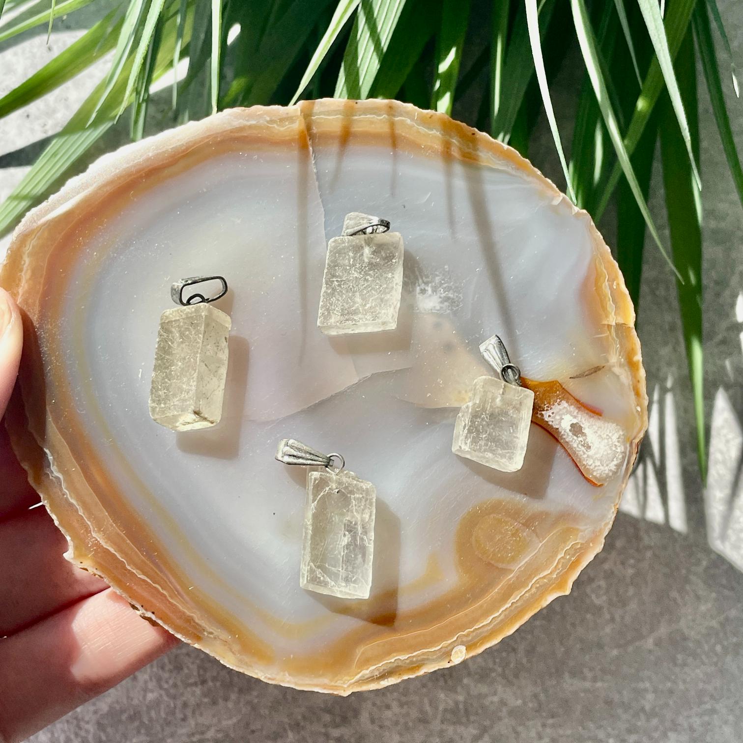 Rough Mini Pendant - Optical Calcite