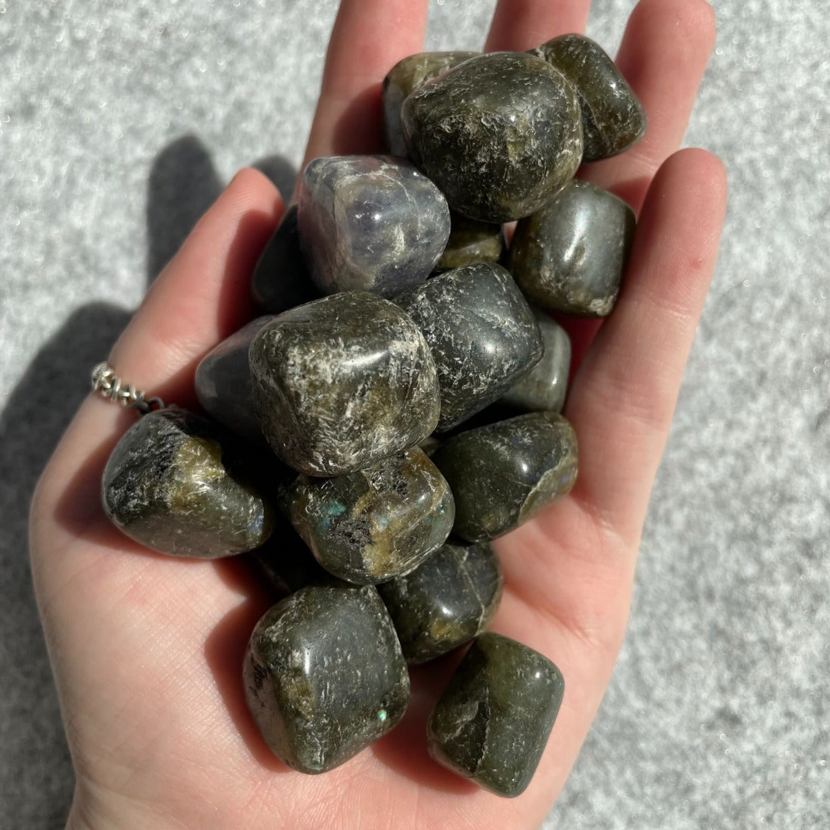Labradorite Tumbled 250gm - Q-2