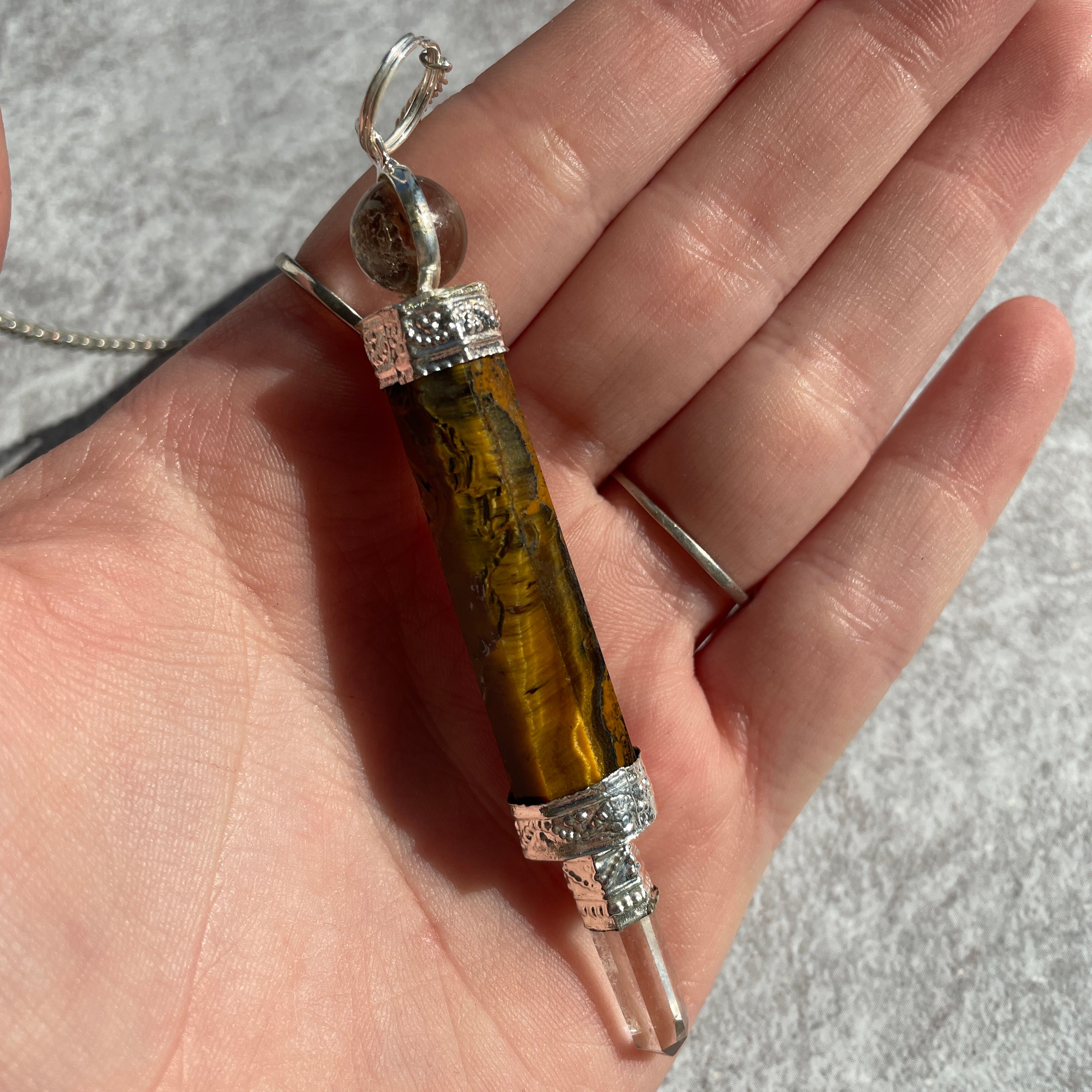 Tigers Eye Wand Pendulum 