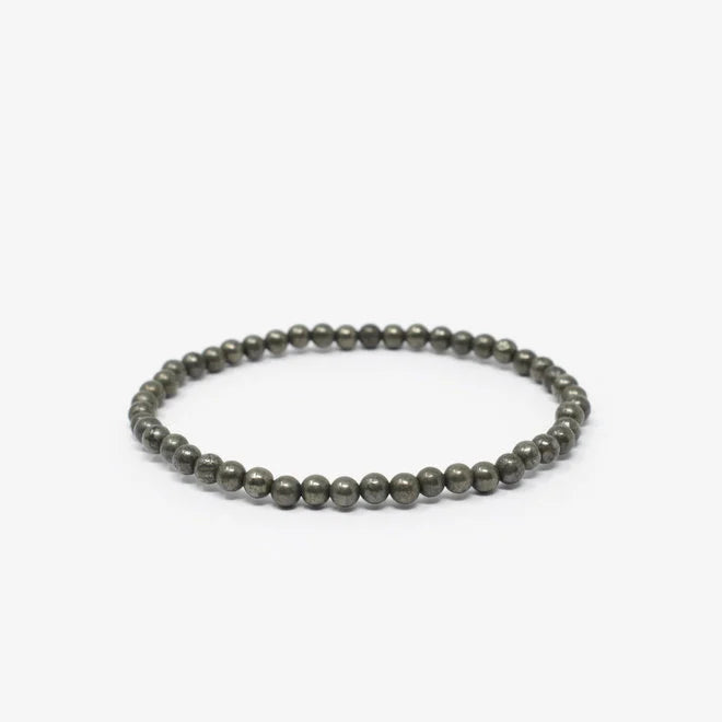 Pyrite Bead Bracelet - 4mm