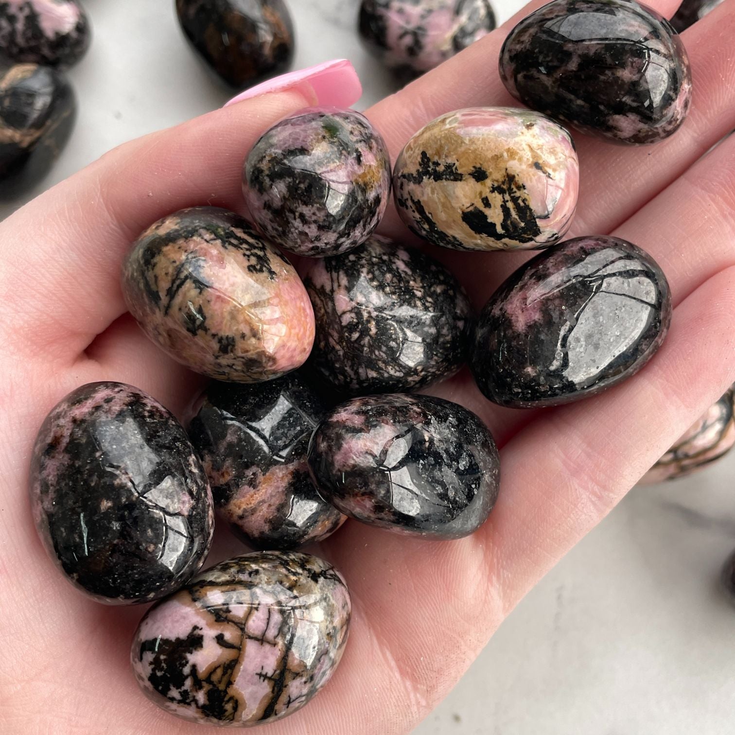 Rhodonite Tumbled - 200gms