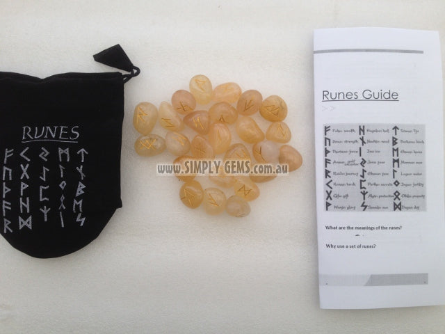 Runes Yellow Aventurine Set