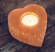 Selenite Tealight Holder Heart