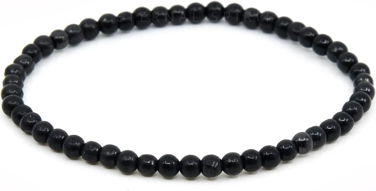 Shungite Bead Bracelet 4mm