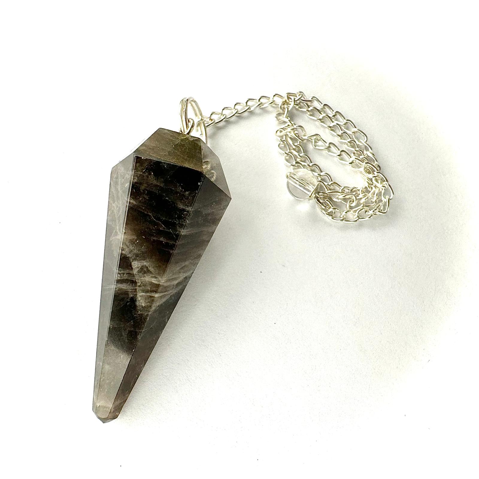 Smoky Qtz-Faceted Pendulum-Dark