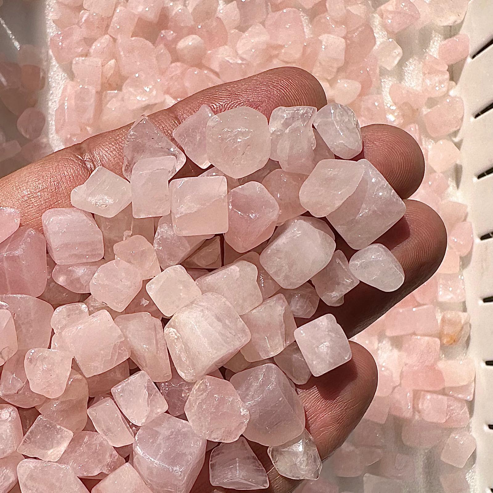 Rose Quartz Chips - Large (Mini Tumbles) 500gms