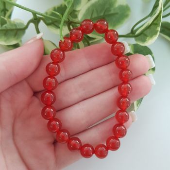 Red Agate Beads Bracelet