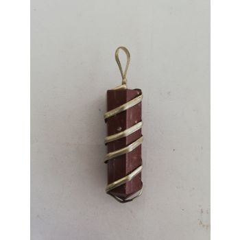 Red Jasper - Wire Wrapped Point Pendant