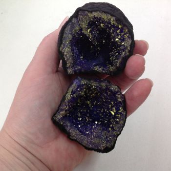 Thunder Egg Geode - Golden Purple - SM
