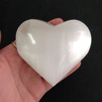 Selenite Heart - White - 7-8cm