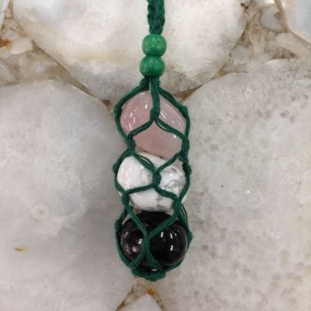 Net Cage Necklace - GREEN