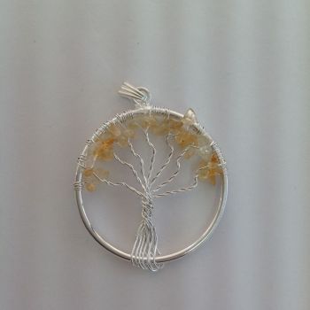 Pendant - Tree of Life - Citrine