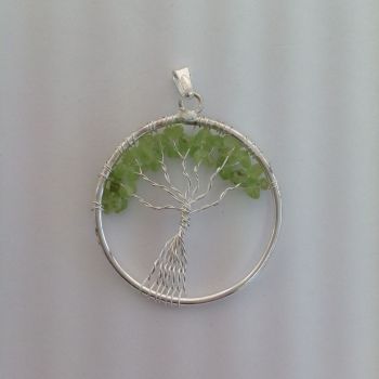 Pendant - Tree of Life - Peridot