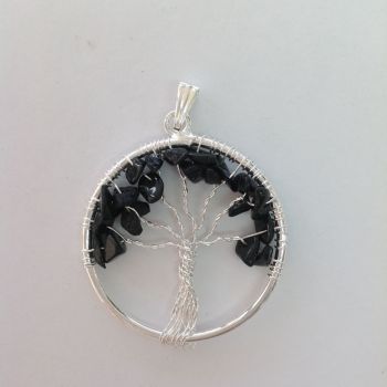 Pendant - Tree of Life - Black Tourmaline