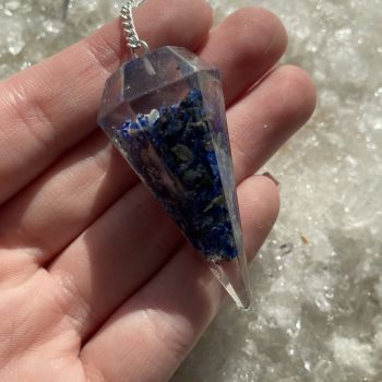 Orgonite Faceted Pendulum - Lapis Lazuli