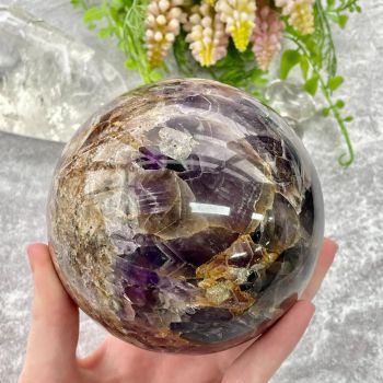 Chevron Amethyst - Large Sphere - 07
