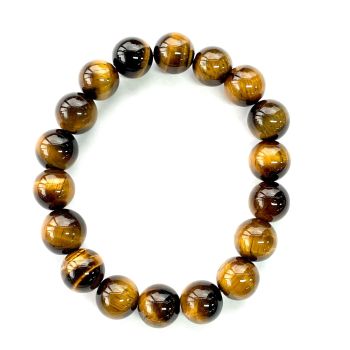 Tiger Eye Beads Bracelet - 12mm