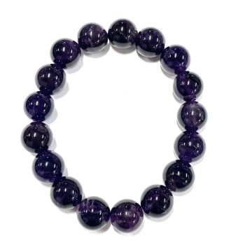 Amethyst Beads Bracelet - 12mm