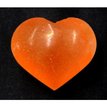 Selenite Heart - 5cm Orange