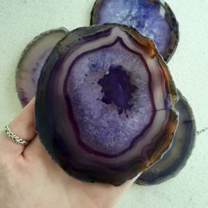 Agate Slice - Purple 8-10cm