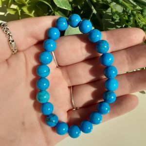 Blue Howlite Beads Bracelet