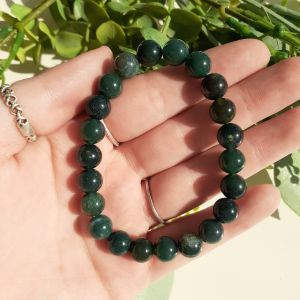 Moss Agate Beads Bracelet