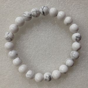 Howlite White Beads Bracelet