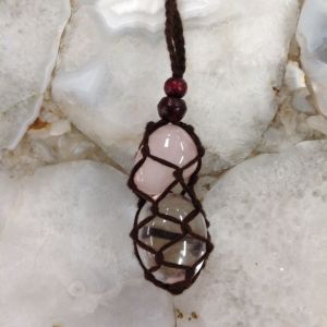 Net Cage Necklace - Brown