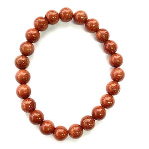 GoldStone Red Beads Bracelet