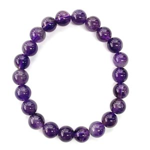 Amethyst Beads Bracelet - 8mm
