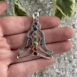 Sterling Silver Pendant - Chakra - Yoga