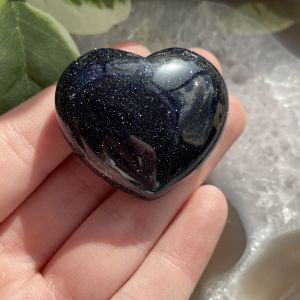 Goldstone Blue Heart 4cm 